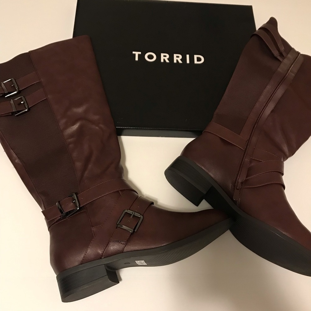 Torrid Wine Knee Length Boot (Extra Wide Calf)
